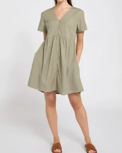Online Dunnes Stores Linen Blend Button Through Mini Dress