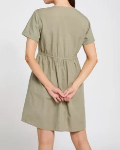 Online Dunnes Stores Linen Blend Button Through Mini Dress