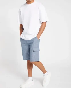 Online Dunnes Stores Linen Blend Cargo Shorts