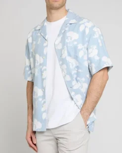Online Dunnes Stores Linen Blend Print Shirt
