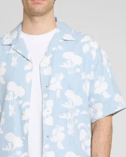 Online Dunnes Stores Linen Blend Print Shirt