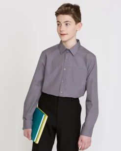Outlet Dunnes Stores Long-Sleeved Non Iron Shirt - Pack of 3 - (4-16 Years)
