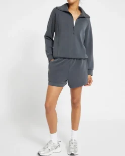 Discount Dunnes Stores Luxe Comfort Scuba Half Zip Sweatshirt