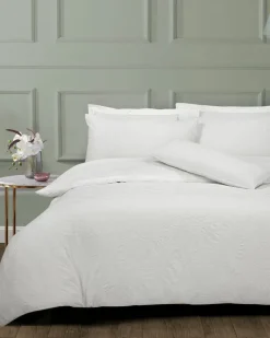 New Dunnes Stores Luxury Jacquard Leaf Woven Duvet Cover Set