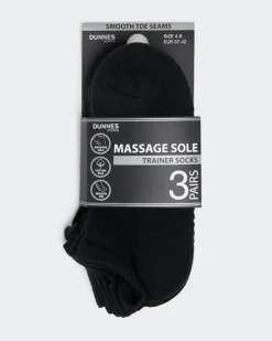 New Dunnes Stores Massage Sole Trainer Socks - Pack Of 3
