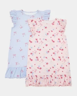 Hot Dunnes Stores Nightdress - Pack Of 2 (2-14 Years)