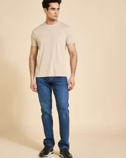New Dunnes Stores Paul Costelloe Living Camel Crew Neck T-Shirt