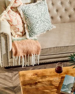 Clearance Dunnes Stores Paul Costelloe Living Fringe Embroidered Cushion