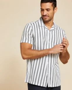 Sale Dunnes Stores Paul Costelloe Living Men Stripe Short Sleeve Shirt