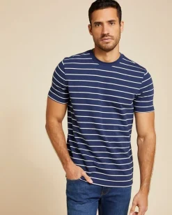Best Dunnes Stores Paul Costelloe Living Men Textured Stripe T-Shirt