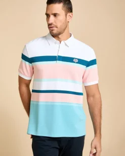 Best Dunnes Stores Paul Costelloe Living Men Textured Rib Stripe Polo Shirt