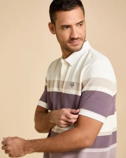 Outlet Dunnes Stores Paul Costelloe Living Men Textured Rib Stripe Polo Shirt