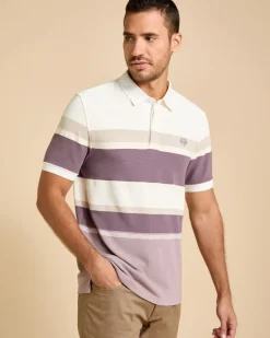 Outlet Dunnes Stores Paul Costelloe Living Men Textured Rib Stripe Polo Shirt
