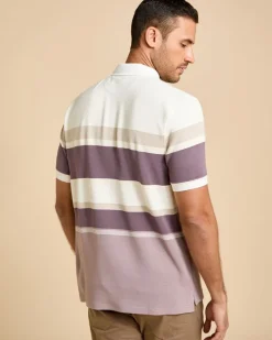 Outlet Dunnes Stores Paul Costelloe Living Men Textured Rib Stripe Polo Shirt