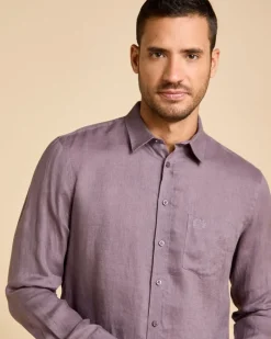 Fashion Dunnes Stores Paul Costelloe Living Men Long Sleeve Linen Solid Shirt