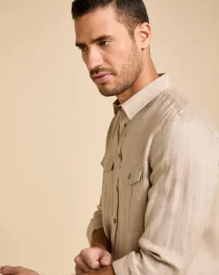 Hot Dunnes Stores Paul Costelloe Living Men Linen Shirt With Chest Pockets