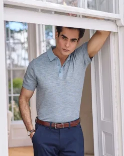 Outlet Dunnes Stores Paul Costelloe Living Men Space Dye Short-Sleeved Polo