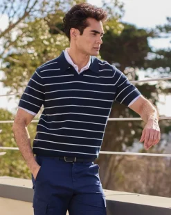 Hot Dunnes Stores Paul Costelloe Living Men Short Sleeve Stripe Polo