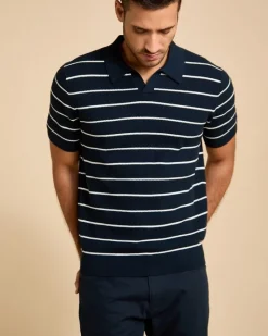 Hot Dunnes Stores Paul Costelloe Living Men Short Sleeve Stripe Polo