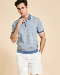 Outlet Dunnes Stores Paul Costelloe Living Men Jacquard Knitted Polo