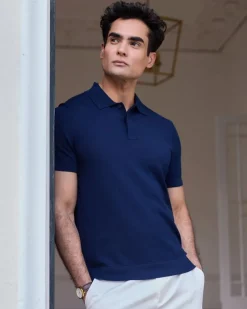 Discount Dunnes Stores Paul Costelloe Living Men Short Sleeve Silk Mix Polo