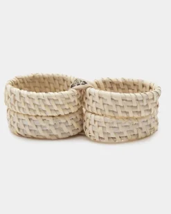 Discount Dunnes Stores Paul Costelloe Living Rattan Napkin Rings - Pack Of 4