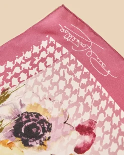 Outlet Dunnes Stores Paul Costelloe Living Studio Floral Dogtooth Silk Scarf