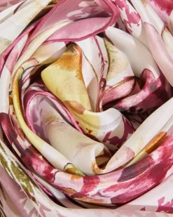 Outlet Dunnes Stores Paul Costelloe Living Studio Floral Dogtooth Silk Scarf