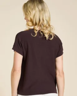 Outlet Dunnes Stores Paul Costelloe Living Studio Brown Parga Short Sleeve Knit