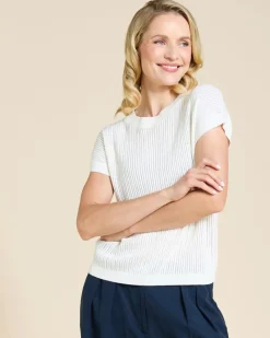Fashion Dunnes Stores Paul Costelloe Living Studio Ivory Parga Short Sleeve Knit