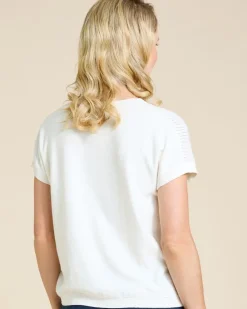 Fashion Dunnes Stores Paul Costelloe Living Studio Ivory Parga Short Sleeve Knit