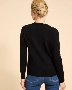 Hot Dunnes Stores Paul Costelloe Living Studio Black 100% Cashmere V-Neck Jumper