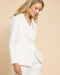 New Dunnes Stores Paul Costelloe Living Studio Ivory Linen Suit Blazer