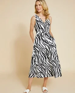 Hot Dunnes Stores Paul Costelloe Living Studio Print Wrap Midi Dress