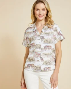Clearance Dunnes Stores Paul Costelloe Living Studio 100% Linen SS25 Print Shirt