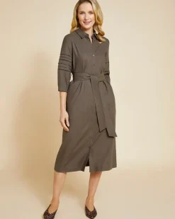 Best Dunnes Stores Paul Costelloe Living Studio Khaki Shirt Dress