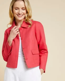 Best Dunnes Stores Paul Costelloe Living Studio Red Linen Crop Jacket