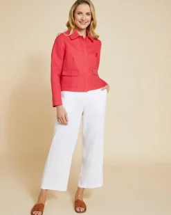 Best Dunnes Stores Paul Costelloe Living Studio Red Linen Crop Jacket