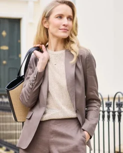 Discount Dunnes Stores Paul Costelloe Living Studio Khaki Linen Blazer