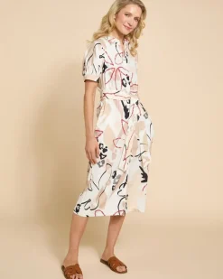 Outlet Dunnes Stores Paul Costelloe Living Studio Abstract Print Dress