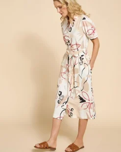 Outlet Dunnes Stores Paul Costelloe Living Studio Abstract Print Dress
