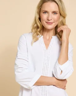 Online Dunnes Stores Paul Costelloe Living Studio White Embroidery Shirt