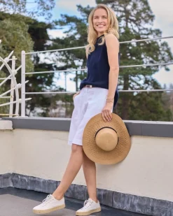 New Dunnes Stores Paul Costelloe Living Studio White Linen Shorts