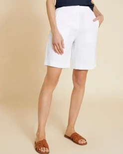 New Dunnes Stores Paul Costelloe Living Studio White Linen Shorts