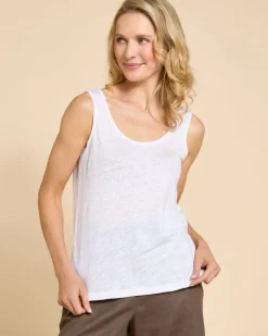 Sale Dunnes Stores Paul Costelloe Living Studio White Linen Vest Top