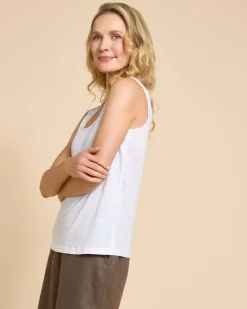 Sale Dunnes Stores Paul Costelloe Living Studio White Linen Vest Top