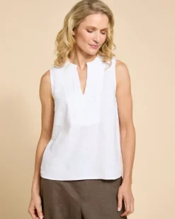 Best Dunnes Stores Paul Costelloe Living Studio White Linen Embroidered Vest