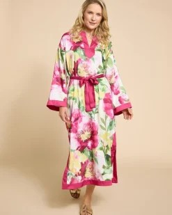 Discount Dunnes Stores Paul Costelloe Living Studio Pink And Yellow Floral Kaftan