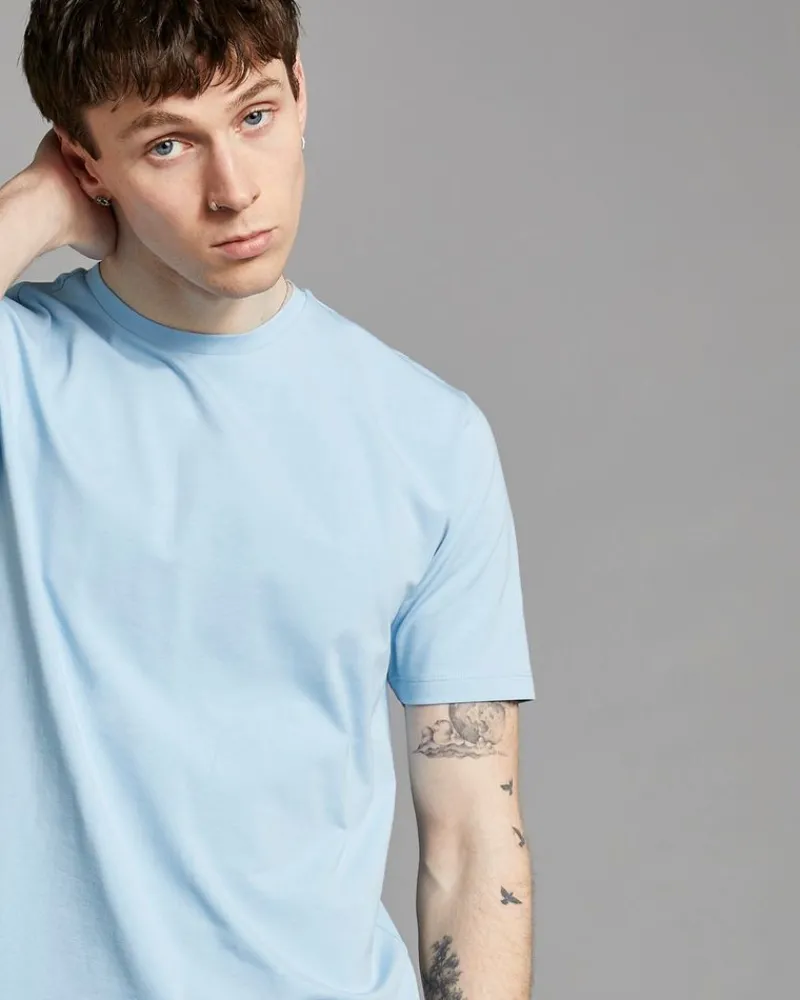 Discount Dunnes Stores Paul Galvin Blue Stretch T-Shirt