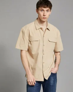 Outlet Dunnes Stores Paul Galvin Chest Pocket Short-Sleeved Shirt